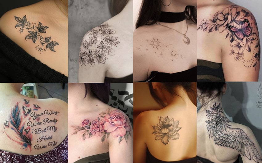 classy shoulder tattoos for females